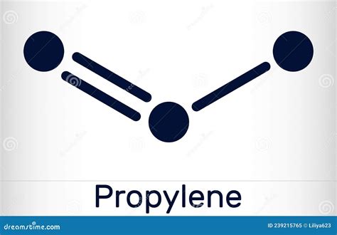 Propene (propylene) Molecular Structure On White Background Stock Photo | CartoonDealer.com ...