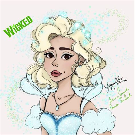 Ariana grande as Glinda the good by Leanne Galan on procreate