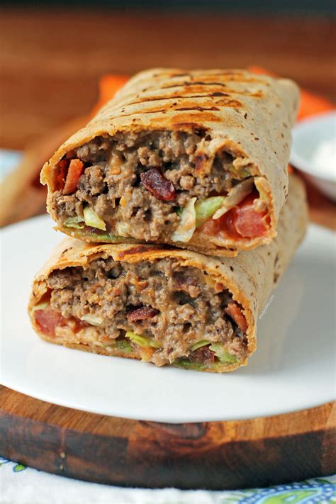 Bacon-Cheeseburger-Wraps - Emily Bites