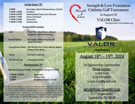 Strength & Love Foundation Celebrity Golf Tournament, Woodstone Country Club and Lodge ...