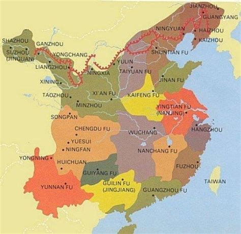 Ming Dynasty Geography - Map of the Chinese Ming Dynasty