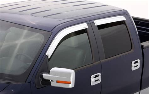 AVS Chrome Tape-On Window Vent Visors - Ford F-150