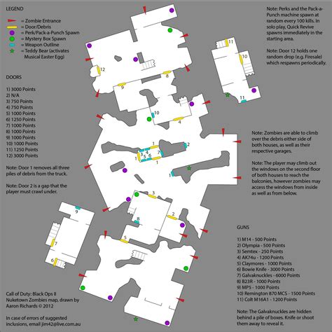 Nuketown Zombies Map Layout, After-The-Bomb Black Ops Zombies, Door ...