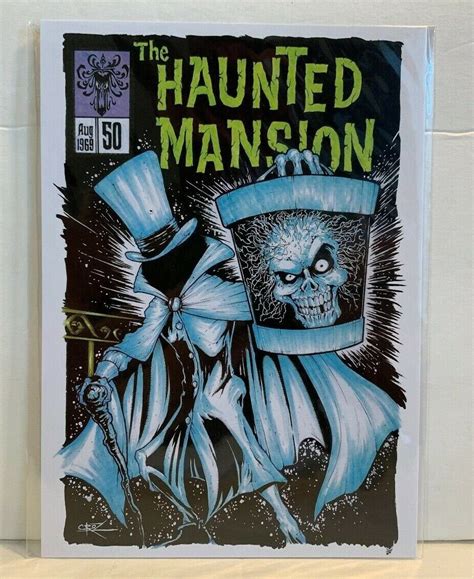 Disneyland Haunted Mansion 50th Anniversary Postcard by Brian Crosby