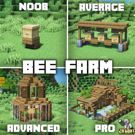 Bee Farm | Minecraft farm, Minecraft designs, Minecraft crafts