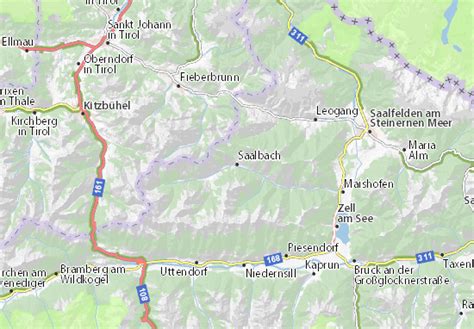 MICHELIN Saalbach map - ViaMichelin