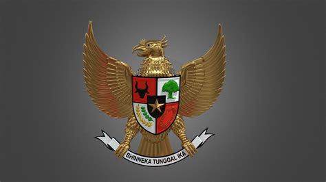 Garuda Pancasila - National emblem of Indonesia - 3D model by Matra 3D ...