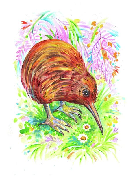 Kiwi bird Painting by Irina Velman | Pixels