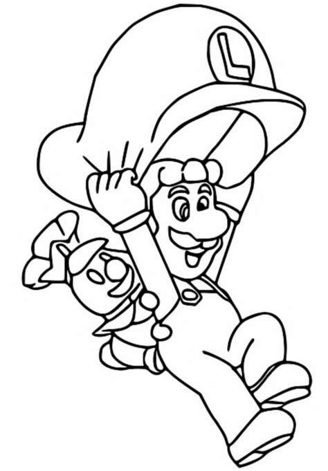 Coloring page Super Mario Bros Wonder : Luigi 4