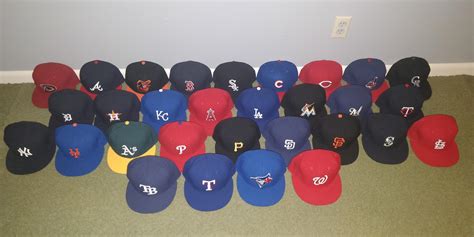 Here is the collection of all 30 mlb team hats I won in an auction. : r ...