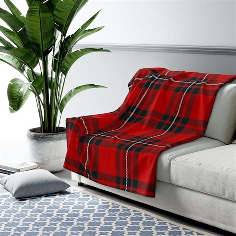 Red Plaid Blanket - Etsy