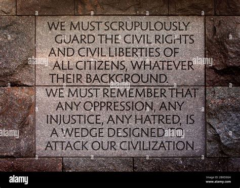 Fdr memorial civil rights quote hi-res stock photography and images - Alamy