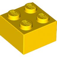 2x2 LEGO® Brick (Yellow)