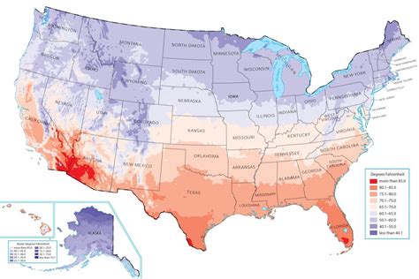 US Temperature Map - GIS Geography