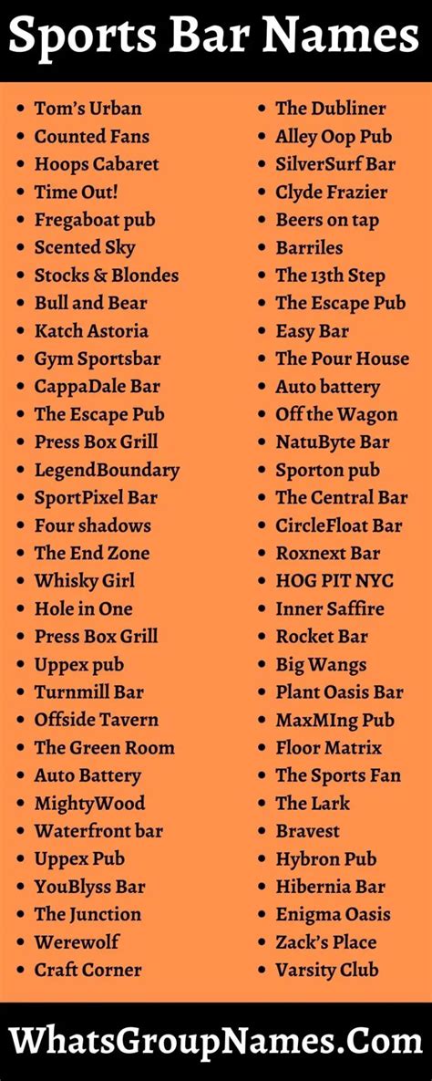 450+ Sports Bar Names For Cool, Good, Clever Sports Bar [2021]