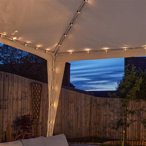 Smart Solar Solar Power 3m x 3m Gazebo String Lights.