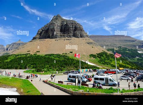 Logan Pass Visitor Center Glacier National Park Montana MT US Stock Photo - Alamy