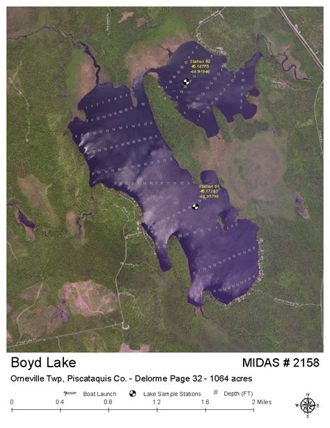 Lakes of Maine - Lake Overview - Boyd Lake - Orneville Twp, Piscataquis, Maine