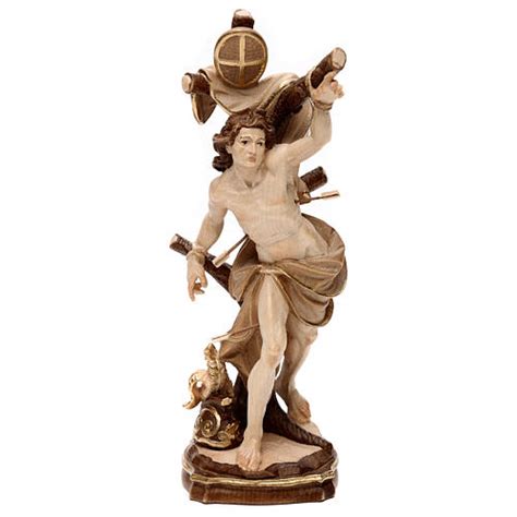 Saint Sebastian statue burnished in 3 colours | online sales on HOLYART ...