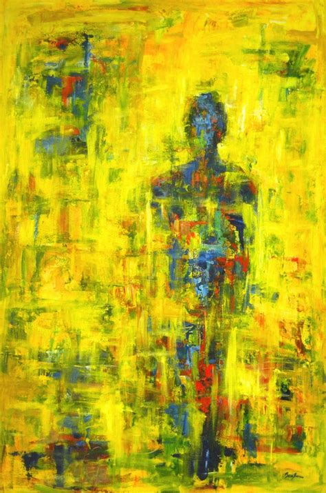 Yellow ABSTRACT ART Painting Contemporary Decor Art Automaton | Etsy