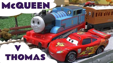 Cars 2 Lightning McQueen Races Thomas The Train Disney Pixar Mater Holley Thomas and Friends ...