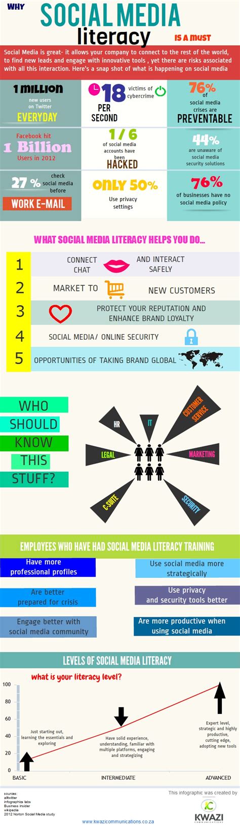 Infographic on "Why Social Media Literacy "is important in the business ...