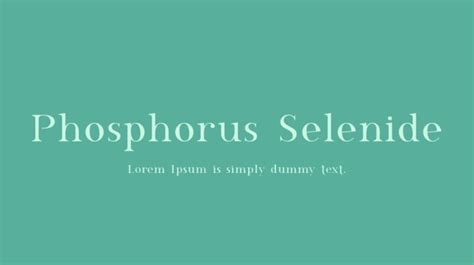 Phosphorus Selenide Font Family : Download Free for Desktop & Webfont