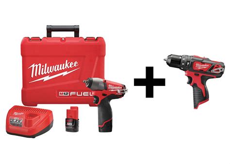 MILWAUKEE Cordless Impact Wrench Kit - 7DF75|2454-22 2408-20 - Grainger