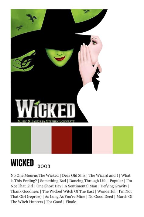 Wicked Musical Broadway Poster - Etsy