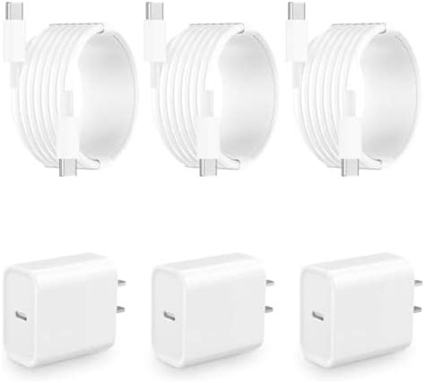 Amazon.com: iPhone 15 Charger Fast Charging, Kindtoy 3Pack PD 20W USB-C Power Type-C Wall ...