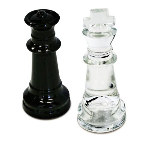 Black and Clear Glass Chess Set - Board Games Messiah