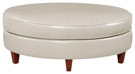 Raegan Oval Ottoman - cream - Traditional - Footstools And Ottomans - atlanta - by Kristin ...