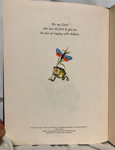 Frog Went a-Courtin' by Langstaff, John: Near Fine Hardcover (1955) 1st ...