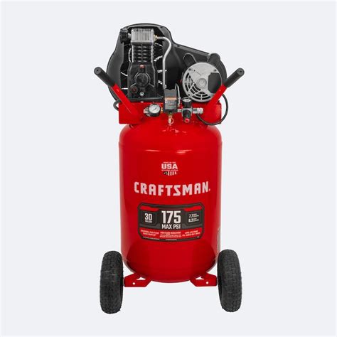 CRAFTSMAN 30 Gallon 175 Oil Lubricated Portable Air Compressor in the ...