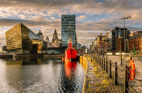 Sunset over Liverpool Waterfront Stock Photo by ©Alpegor6 109710792