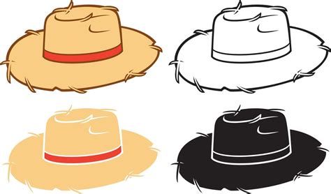 conjunto de iconos de sombrero de paja 3192623 Vector en Vecteezy