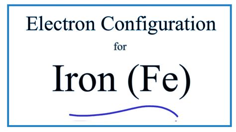 A step-by-step description of how to write the electron configuration for Iron (Fe). - YouTube