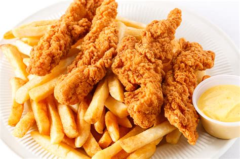 Chicken Tenders And French Fries Stock Photo - Download Image Now - iStock