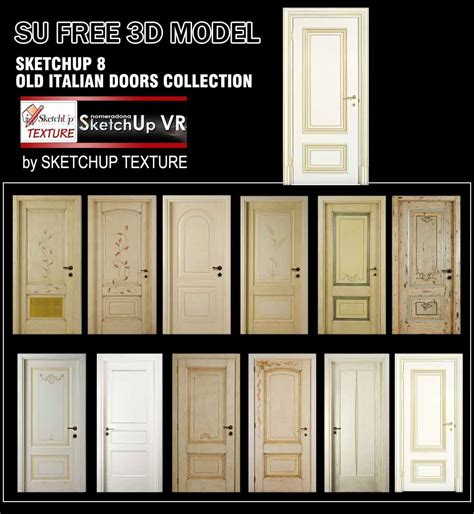 Sketchup Door Texture & 3D Double Glass Doorskp. 3d Mockup - Sketchup ...