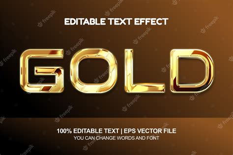 Premium Vector | Gold editable text style effect premium vector