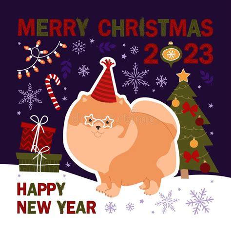 Happy New Year Dog 2023 Stock Illustrations – 162 Happy New Year Dog ...