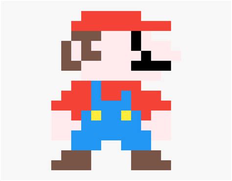 Mario Pixel Art - 8 Bit Mario, HD Png Download - kindpng