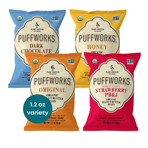 Organic Peanut Butter Puffs (Single-Serve, Variety Pack) | Puffworks