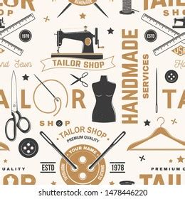 Tailor Shop Seamless Pattern Background Vector Stock Vector (Royalty Free) 1478446220 | Shutterstock