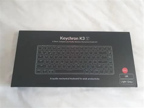 KEYCHRON K3 V2 Wireless Mechanical Keyboard White LED Red Switches UK £80.00 - PicClick UK