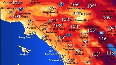 Worst of Southern California heat wave and smog hit Saturday - Los Angeles Times