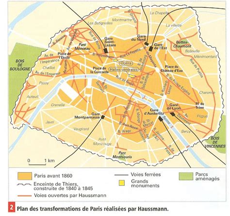 Haussmann Paris map - Map of Haussmann Paris (France)