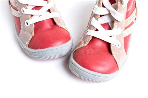 Pink shoes for baby stock image. Image of infancy, months - 90886731