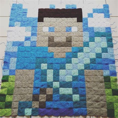 Minecraft Blanket – Free Pattern – Crochet