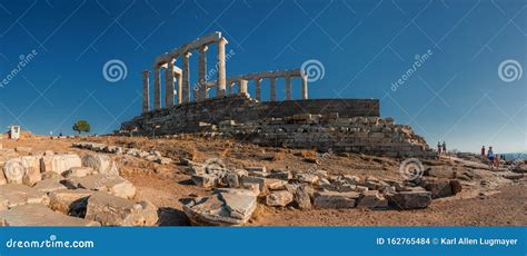 Breathtaking View on the Famous Temple of Poseidon Cape Sounio Stock Photo - Image of attraction ...